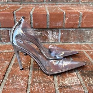 Good American Clear Lucite Cinderella Women's Pump Heels Size 6